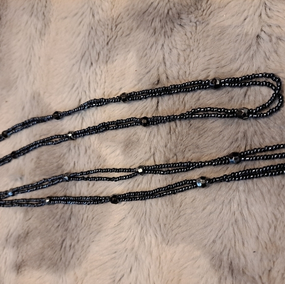 Blue & Silver Beaded Bag - Picture 4 of 7